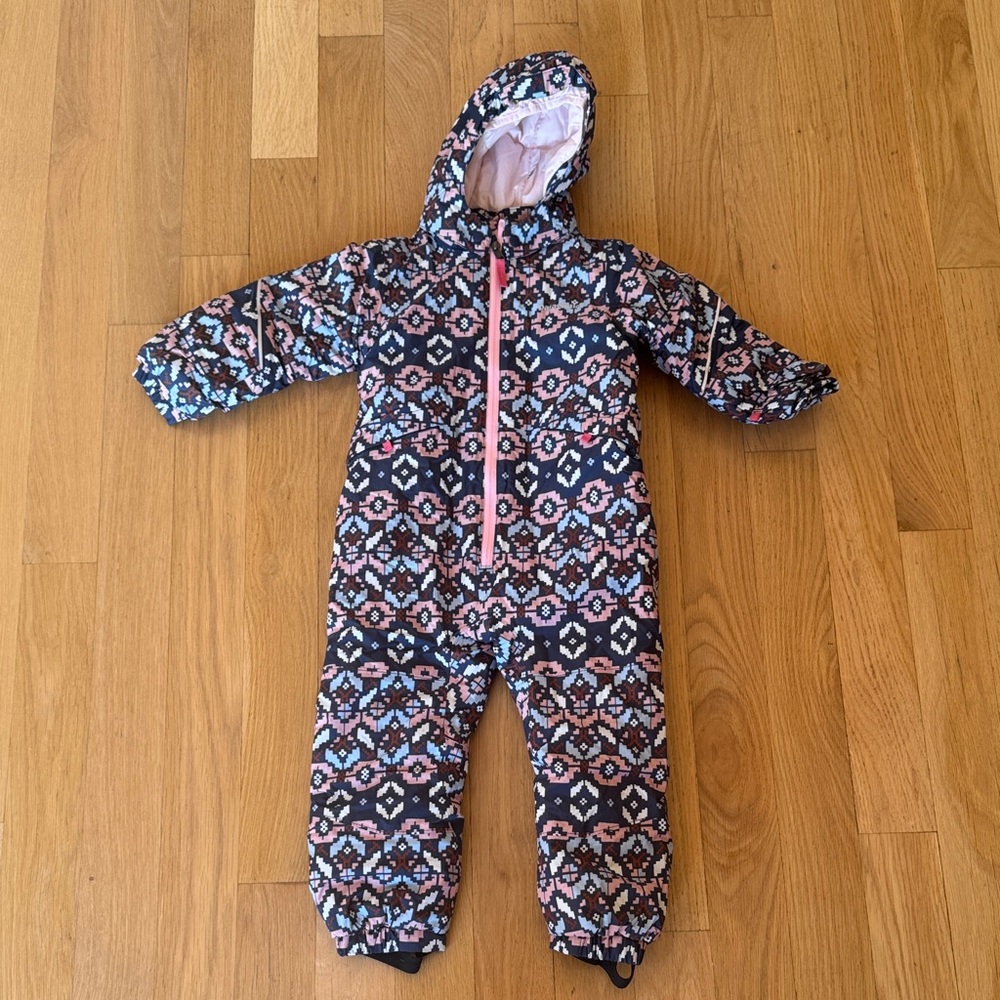 Patterned Hooded Snowsuit size 3T